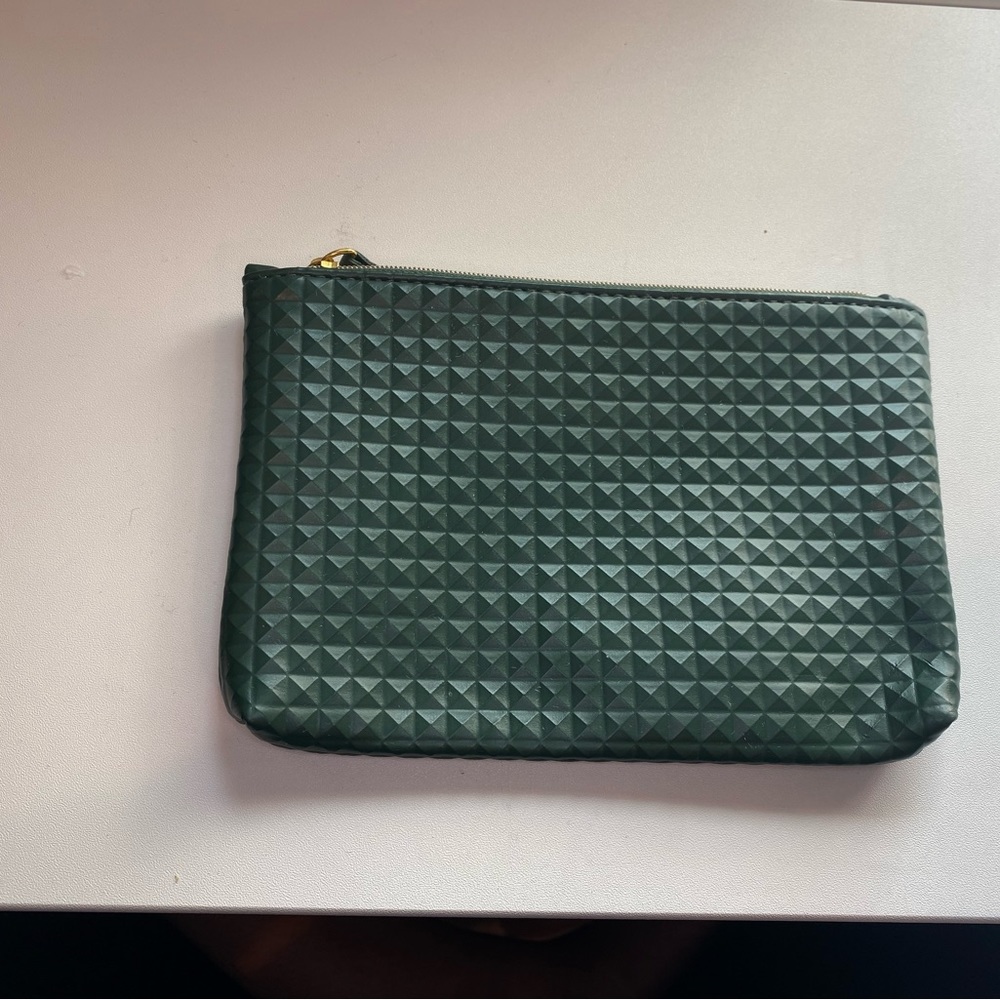 Green plated makeup bag